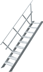 escalier droit aluminium